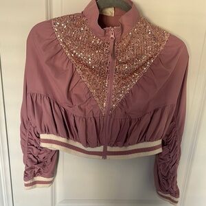 Sequin Embellished Mauve Jacket